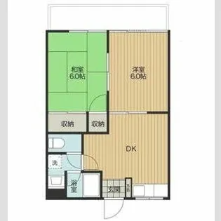 第一大橋マンション【2階】の間取り