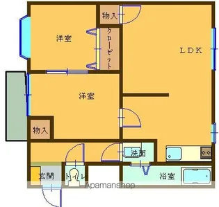 リバーサイドハイツII【2階】の間取り
