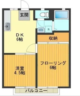 サニーハイツ岸野【2階】の間取り