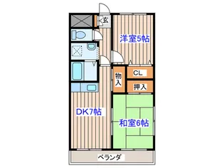 ロイヤルヒルズオガタ【3階】の間取り