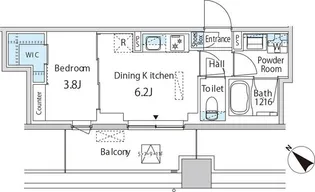 エムエー月島【8階】の間取り