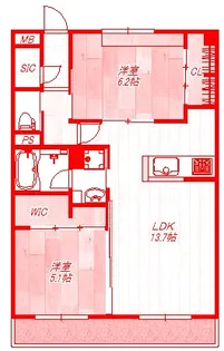 コンフェルタ日吉【2階】の間取り