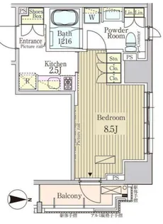 パークアクシス白金【6階】の間取り