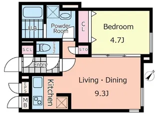 PASEO渋谷幡ヶ谷【2階】の間取り