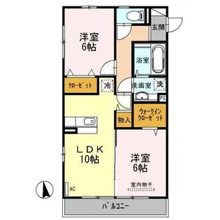 レジデンスIm III【3階】の間取り