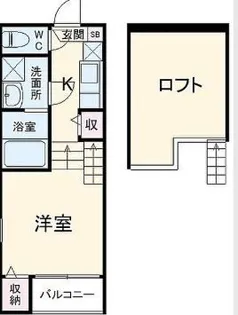 ハーモニーテラス那珂III【1階】の間取り