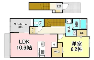 レディ・バグII【2階】の間取り