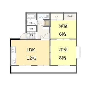 ヴィラ本町II【4階】の間取り