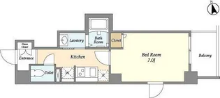 ラティエラ横濱天王町【2階】の間取り