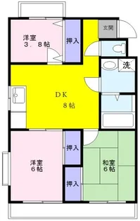 ヒルトップマンション石原【2階】の間取り