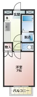 ニューリバティ青島II【1階】の間取り