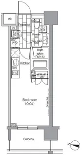 パークハビオ恵比寿【4階】の間取り