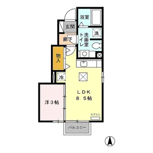ダズリングサニー【1階】の間取り