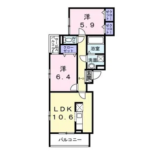 安満北の町アパートB【3階】の間取り