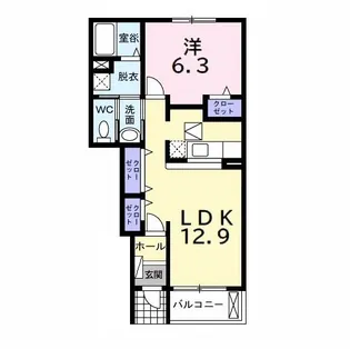 プレセア【1階】の間取り