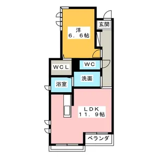 Bereo稲永【1階】の間取り