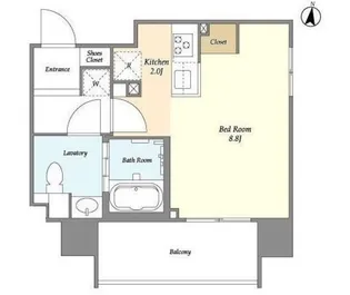 ORSUS中野【7階】の間取り