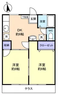パナハイツタカダヤD【1階】の間取り