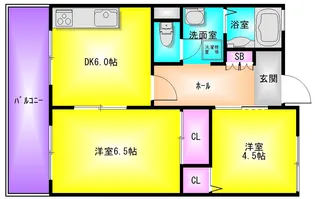 ニュー陽光園ハイツ【4階】の間取り