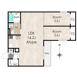 Tio住吉大社【1階】の間取り