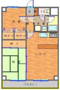 DI紫塚【3階】の間取り