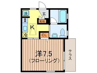 フォルティ-ヌ世田谷【1階】の間取り