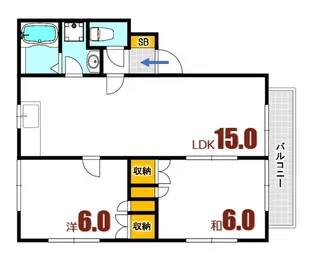 フリーデンス城ヶ丘【1階】の間取り