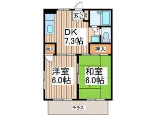 コーポトーマス B【1階】の間取り
