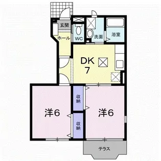 フォレスタ B【1階】の間取り