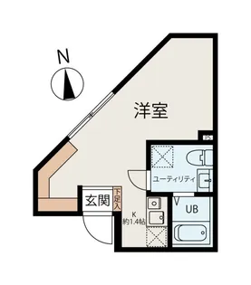 フィエルテ東向島【4階】の間取り