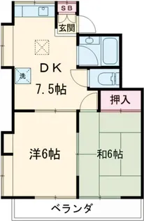 第二石井コーポ【1階】の間取り