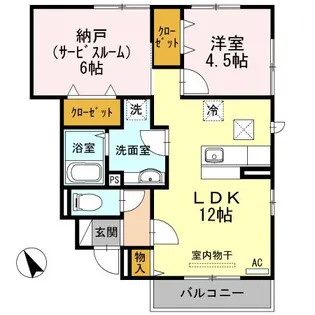 フローラル清水 A棟【1階】の間取り