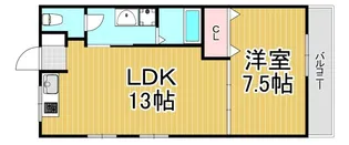 ウエストハイツ【2階】の間取り