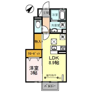 ロハス東方【1階】の間取り