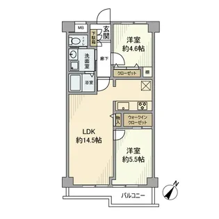 ブランシール第2東久留米【2階】の間取り