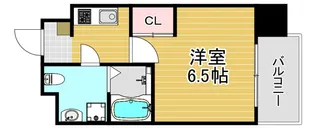 レジュールアッシュ塚本【8階】の間取り