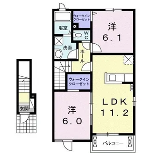 フィオーレII【2階】の間取り