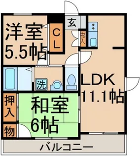 クレベールコート【5階】の間取り