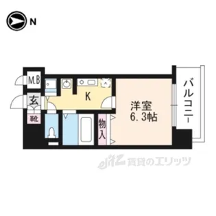 アクロス京都西大路【4階】の間取り