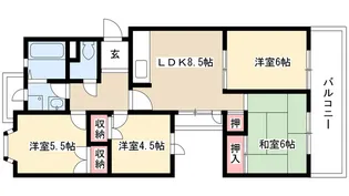 アーバンドエル猪高台【2階】の間取り