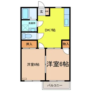 クイートハイム【1階】の間取り