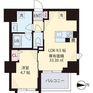 vereda nakano【9階】の間取り