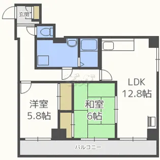 ビスタ麻生【3階】の間取り