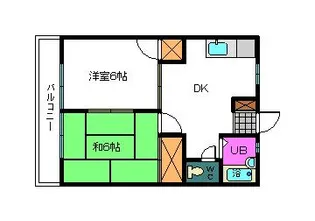 クレスト小鹿A【2階】の間取り