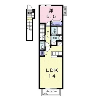 フローレンス 四条大路【2階】の間取り