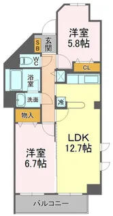 佐鳴湖パークタウンサウス【5階】の間取り