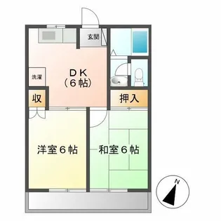 サンハイツ【1階】の間取り