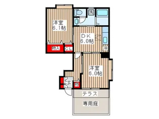 マーヴェラス21【1階】の間取り