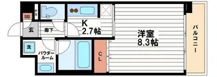 KDXレジデンス本町橋【8階】の間取り