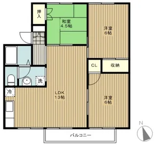 ラセジュール【1階】の間取り